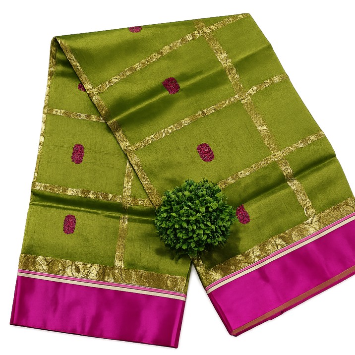 Mehendi Green Color Garod Saree